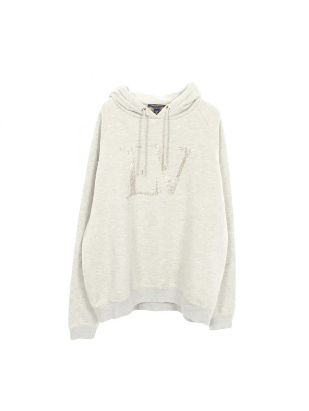 Louis Vuitton Hoodie Rhinestone Signature Maq Cotton Pullover